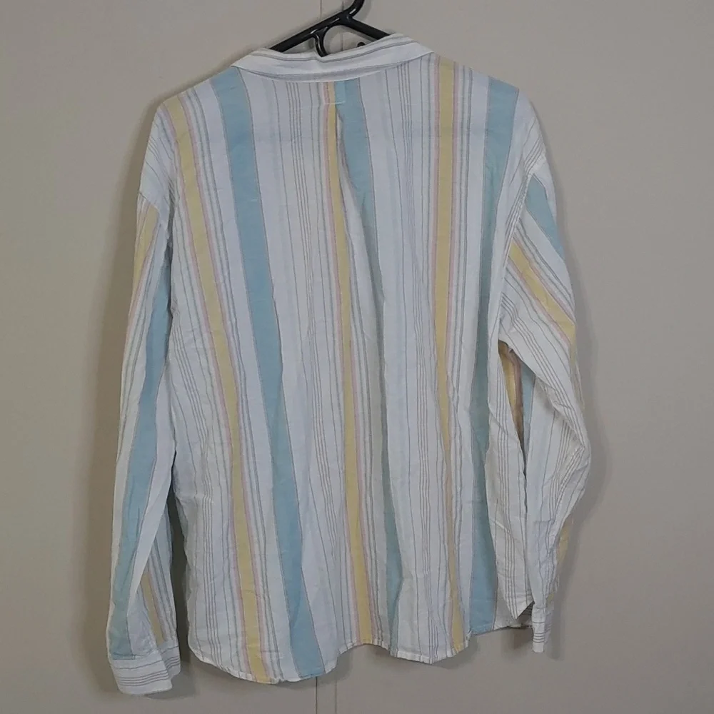 Patagonia Striped Long Sleeve Button Up Shirt Women's Size XL - Picture 4 of 7